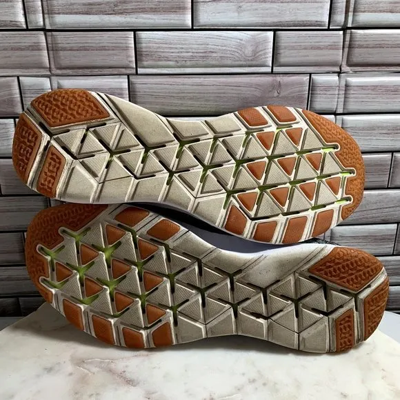 Nike Free Train Force Flyknit Mens 14 Wolf Gray Yellow Swoosh Athletic Shoes