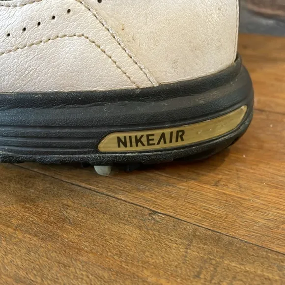 Nike Golf Shoes Air‎ Tour Saddle 336050-102 Lace Up Cleats Brown White Size 10.5
