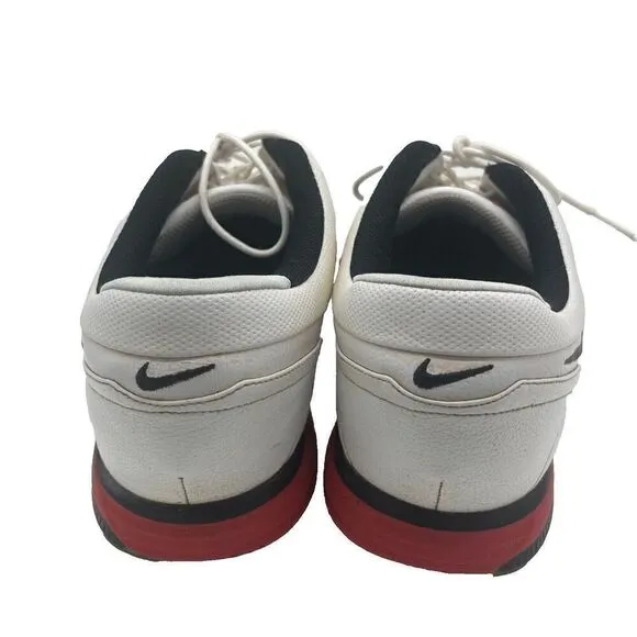 Nike Golf Shoes Cleats Flywire Lunarlon Mens White Black Red Size 13