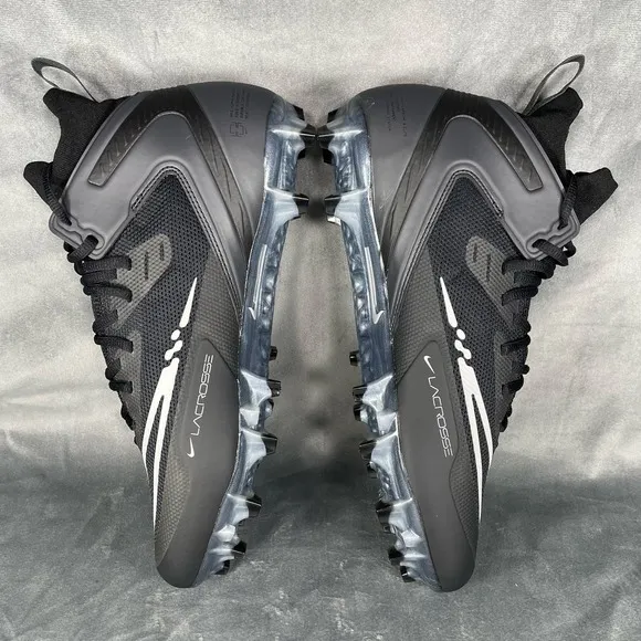 Nike Huarache 8 Elite LAX Black‎ Grey Lacrosse Cleats CW4440-011 Men’s Size 12