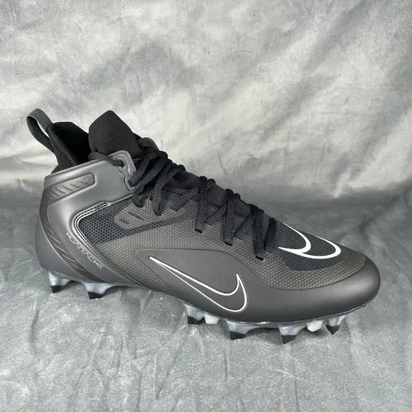 Nike Huarache 8 Elite LAX Black‎ Grey Lacrosse Cleats CW4440-011 Men’s Size 12