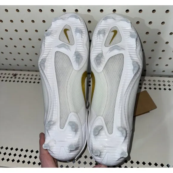 Nike Huarache 9 Elite Low Lax Mens Lacrosse Cleats Size 12 White Gold