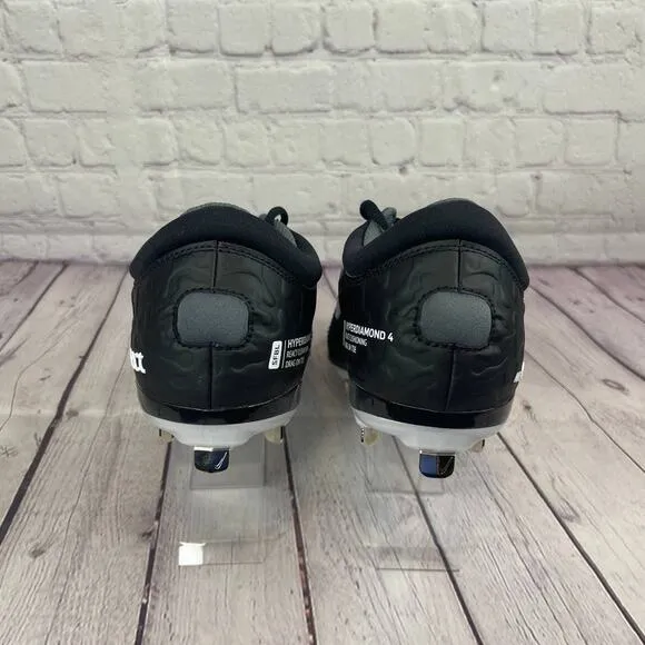 Nike HyperDiamond 4 Elite Black Softball Metal Cleats Women's Sz 10 (CZ5917-005)