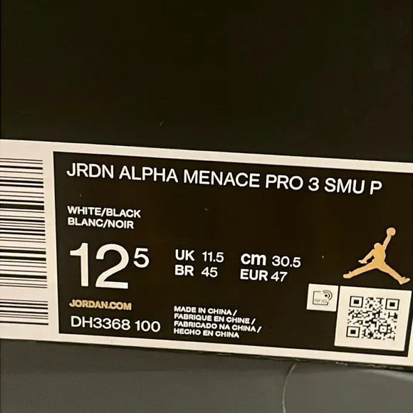 Nike Jordan Alpha Menace Pro 3 SMU P Football Cleats Shoes DH3368 100 Mens 12.5