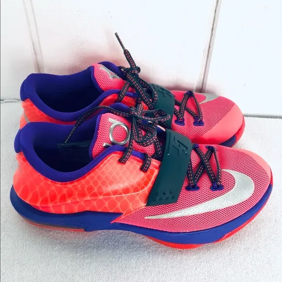 NIKE KD 7 RAPTOR HÍPER PUNCH SIZE MENS BOYS 5Y WOMENS 6.5