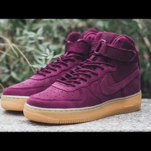 Nike Kids Air Force 1 high top purple sneaker shoe