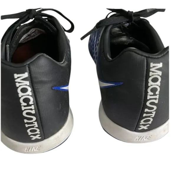 NIKE KIDS MAGISTAX OPUS TURF SOCCER SHOES BLACK/WHITE/PARAMOUNT BLUE