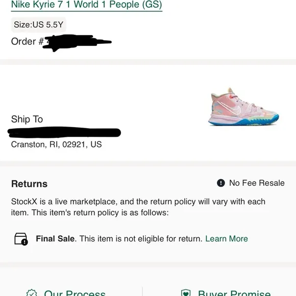 Nike Kyrie 7 - 1 World 1 People Youth Size 5.5