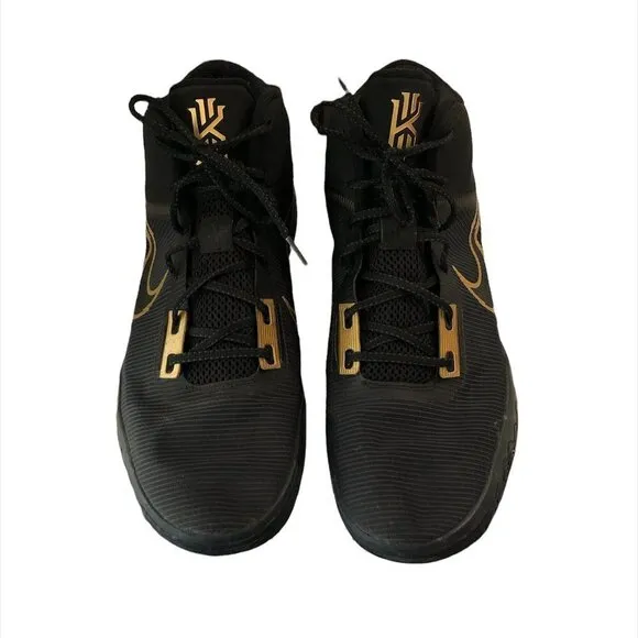 NIKE Kyrie Flytrap IV Sneakers Men's Size US16 Black Gold Basketball Shoes