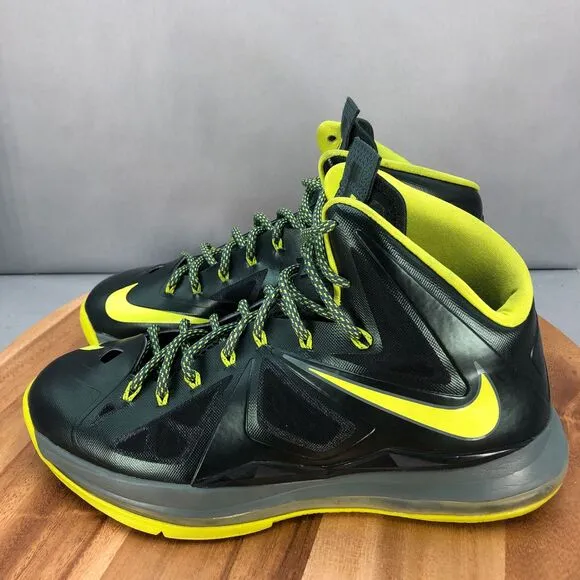 Nike LeBron 10 Dunkman 'Seaweed/Atomic Green'‎ Basketball Shoes Mens 11 High Top
