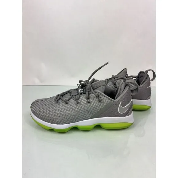 Nike Lebron 14 Mens Size 11 Basketball Shoes Gray Green White Low Top Sneakers