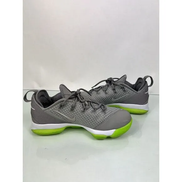 Nike Lebron 14 Mens Size 11 Basketball Shoes Gray Green White Low Top Sneakers