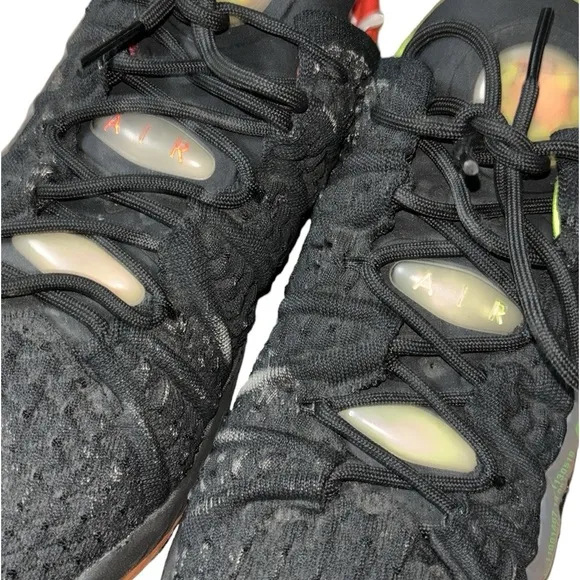 Nike Lebron 18 GS Black Bright Crimson, Size 5.5 Y