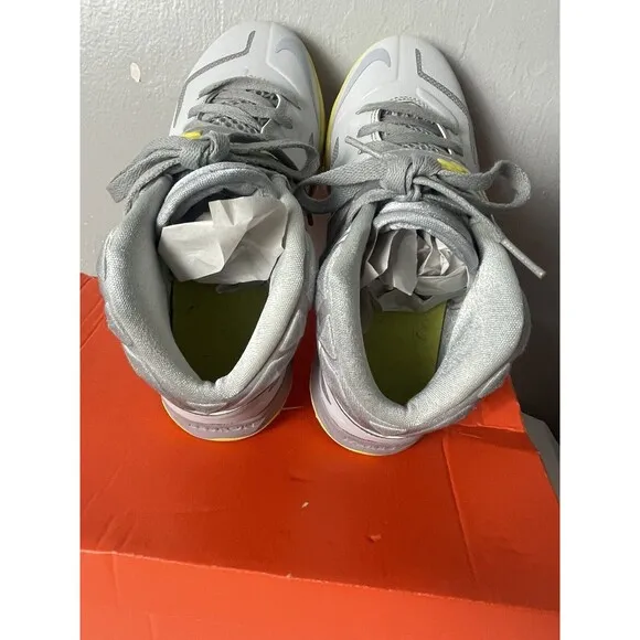 Nike Lebron James VII size 5Y YOUTH Tennis shoes Grey And Yellow FAST SHIPPING