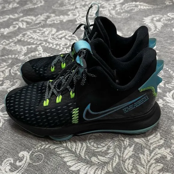 Nike LeBron Witness V Men's Basketball Shoes Black Size 9.5 High Top