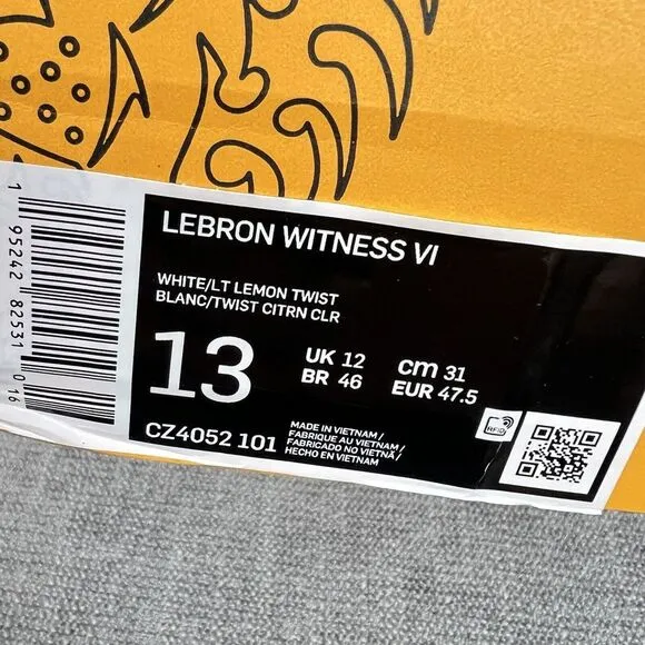 Nike Lebron Witness VI 6 Melon Easter New Basketball Shoes Men's Size 13