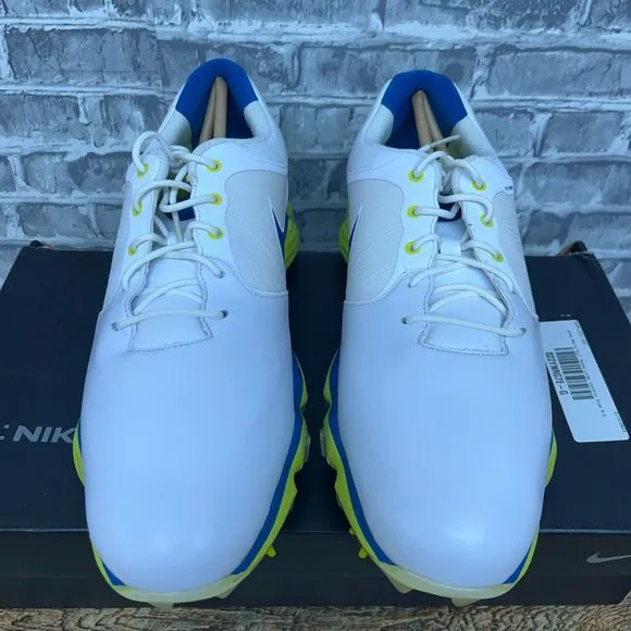 Nike Lunar Control II White Venom Blue Golf Cleats 552074-128 Mens 9.5‎ W New