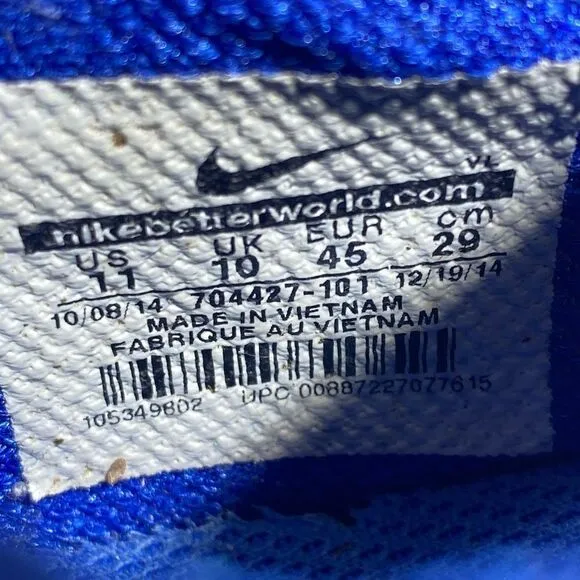Nike Lunar Command Flywire Golf Shoes Cleats Men’s Sz 11 White Blue 704427-101