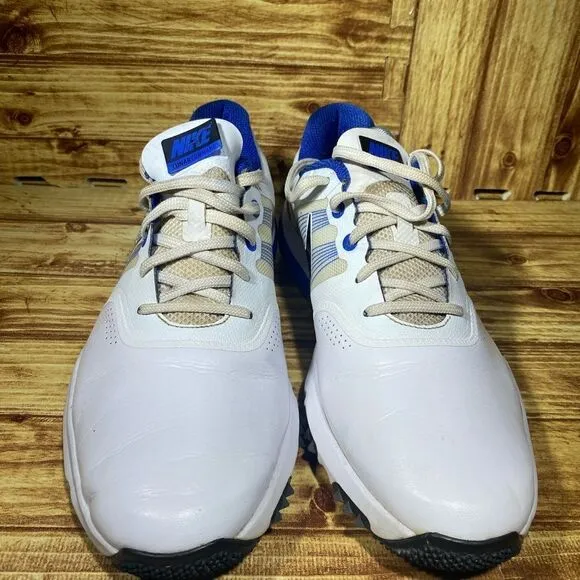 Nike Lunar Command Flywire Golf Shoes Cleats Men’s Sz 11 White Blue 704427-101