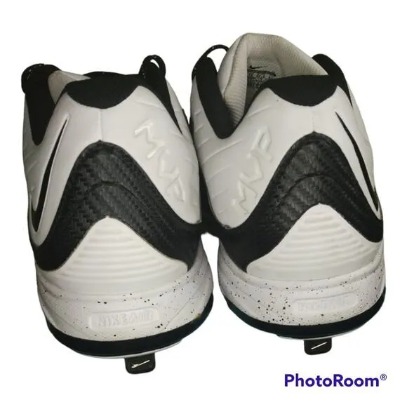 Nike M BSBL MVP White Black Baseball Cleats New Men's Shoes Size 16