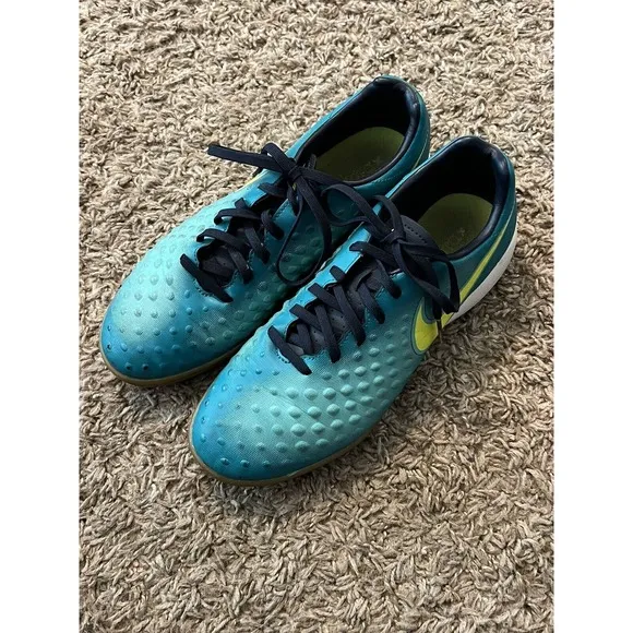 Nike Magista Obra II IC Rio Teal Indoor Soccer Shoes Men's Youth Size 7 EUC!