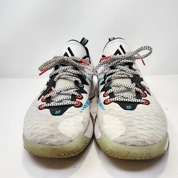 Nike Men Giannis Immortality Force Field Basketball Sneakers Size 8.5 White Low