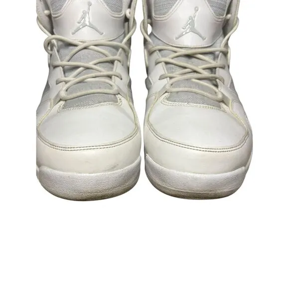 Nike Men’s 11 Air Jordan Flight Club 91 GS Shoes White Lace Up High Top Sneakers