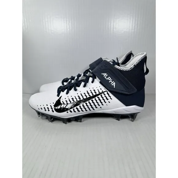 Nike Men’s 11.5 Alpha Menace Pro 2 MID Football Cleats BV3945-102 Navy White
