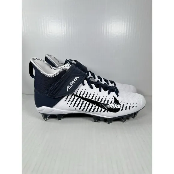 Nike Men’s 11.5 Alpha Menace Pro 2 MID Football Cleats BV3945-102 Navy White