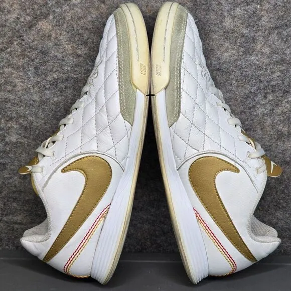 Nike Mens 6.5 Shoes‎ Tiempo Lunar TF Legend White R10 Ronaldinho Indoor Soccer