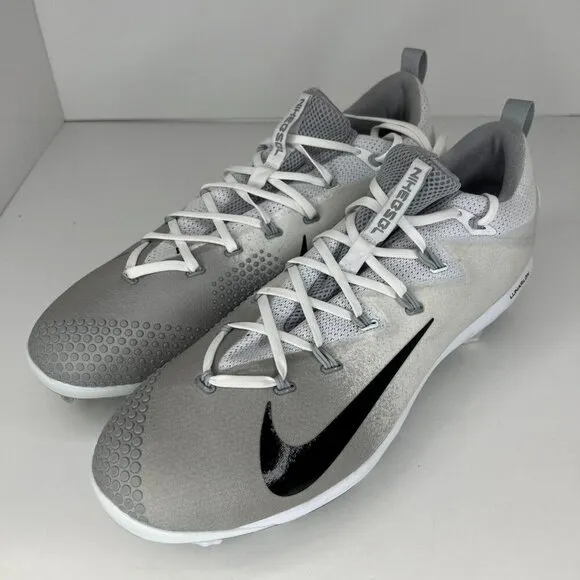 Nike Mens 852686-102 Gray/White Lunar Vapor Ultrafly Elite Size 15 Cleats Shoes