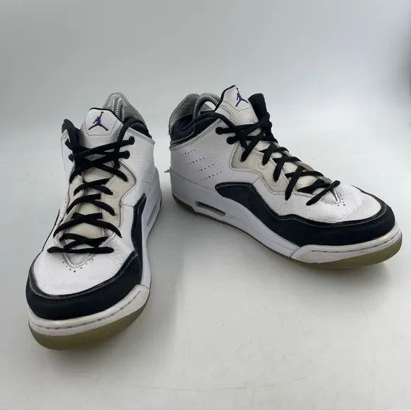 Nike Men’s Air Jordan Courtside 23 White Black Mid Top Basketball Shoes-Size 7.5