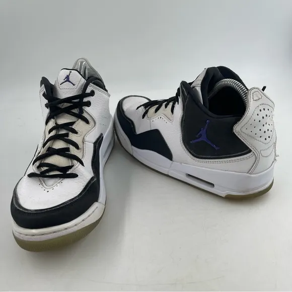 Nike Men’s Air Jordan Courtside 23 White Black Mid Top Basketball Shoes-Size 7.5