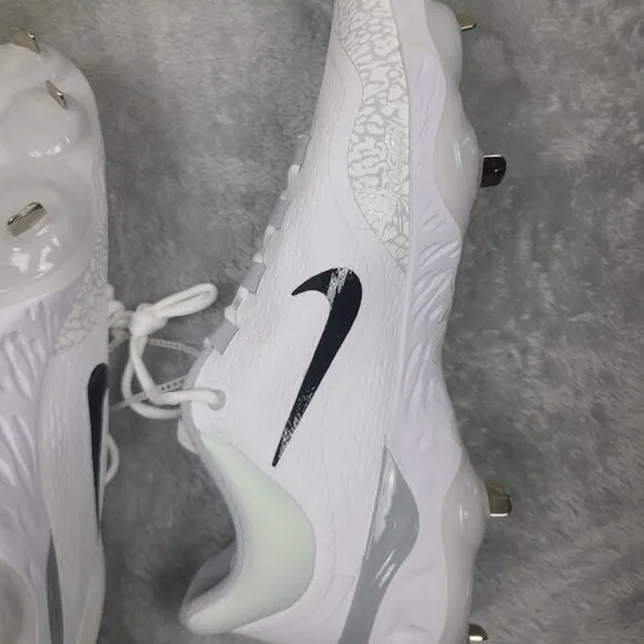 Nike Mens Alpha Huarache‎ Elite 4 Low Metal Cleats White FD2745-100 Size 13