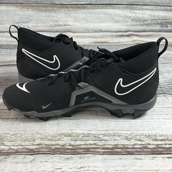 Nike Men's Alpha Menace-3 Shark Football Cleats Shoes Black/Iron Gray Size 12