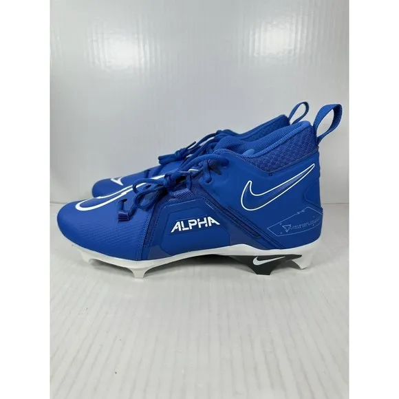 Nike Men's Alpha Menace Pro 3 Football Cleats Size 12 Royal Blue CT6649-414 NEW