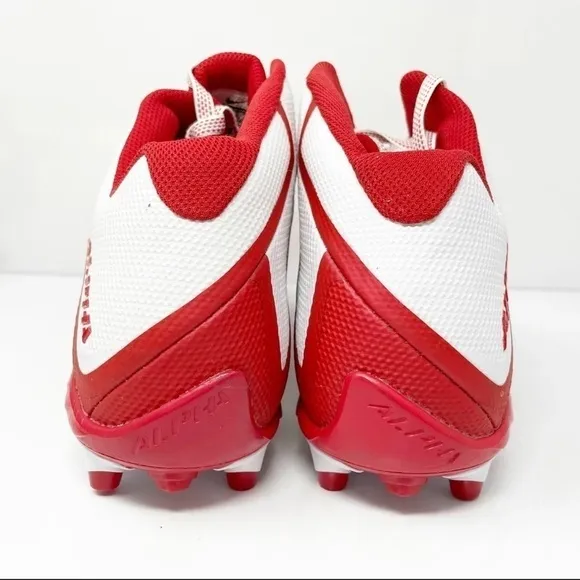 Nike Mens Alpha Pro 2 719932-166White Red Football Cleats Shoes Sneakers size 11