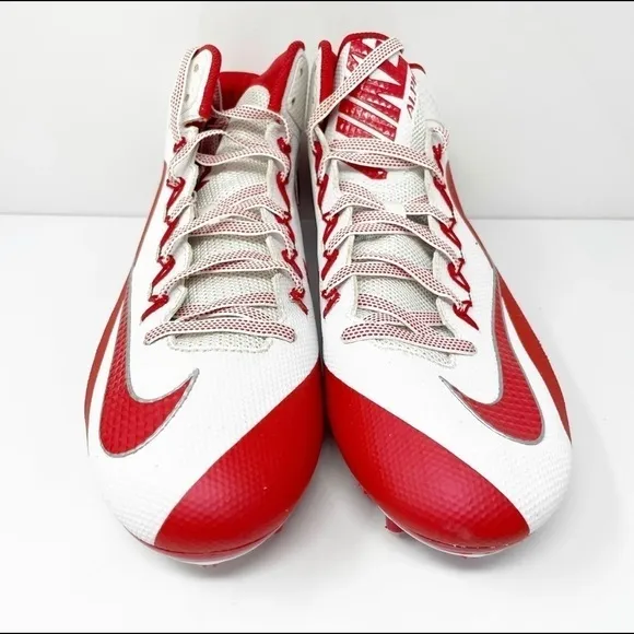 Nike Mens Alpha Pro 2 719932-166White Red Football Cleats Shoes Sneakers size 11