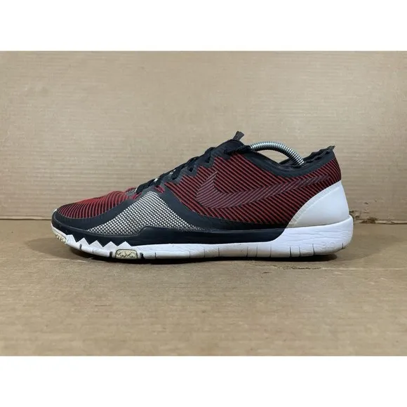Nike Mens Athletic Running Shoes Free 3.0 Size 12 Sneaker Black Red Gray