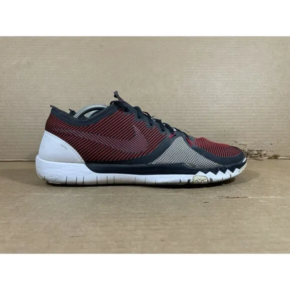 Nike Mens Athletic Running Shoes Free 3.0 Size 12 Sneaker Black Red Gray