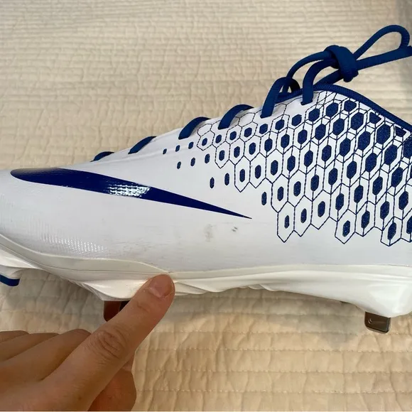 Nike Men’s Blue White Vapor Ultrafly Elite 2 Baseball Metal Cleats Size 12.5