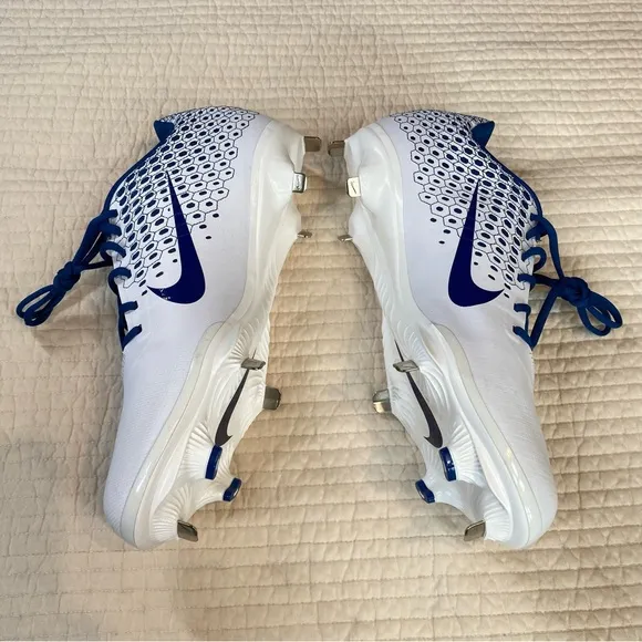 Nike Men’s Blue White Vapor Ultrafly Elite 2 Baseball Metal Cleats Size 12.5