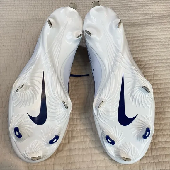 Nike Men’s Blue White Vapor Ultrafly Elite 2 Baseball Metal Cleats Size 12.5