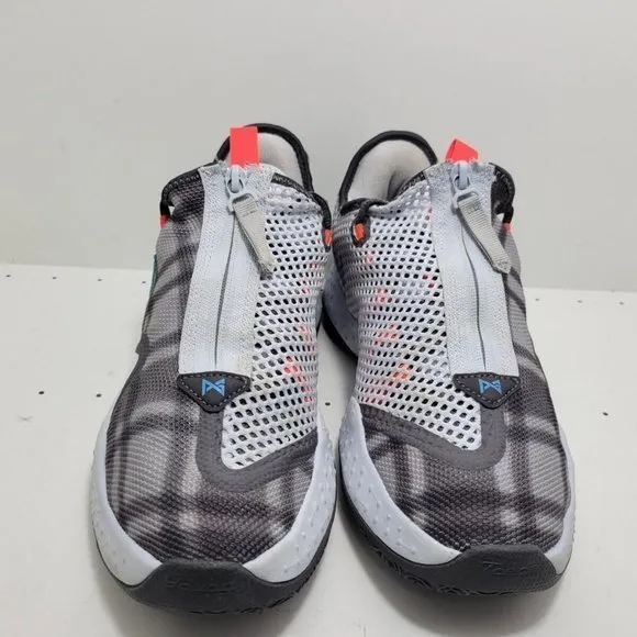 NIKE Mens CD5079-002 Air PG 4 Plaid Gray Athletic Football Shoes Size US 8