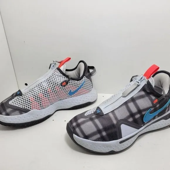 NIKE Mens CD5079-002 Air PG 4 Plaid Gray Athletic Football Shoes Size US 8