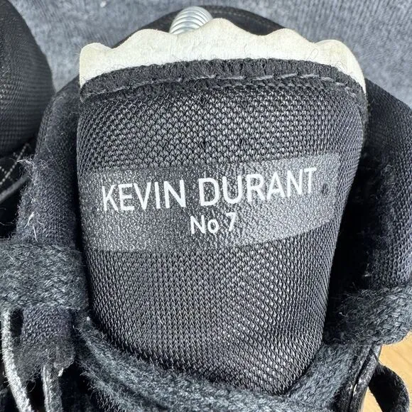 Nike Mens KD 7 Size 8.5 Shoes Black White Basketball Training Sneakers Durant