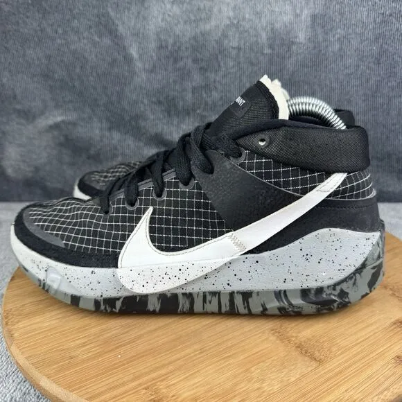 Nike Mens KD 7 Size 8.5 Shoes Black White Basketball Training Sneakers Durant