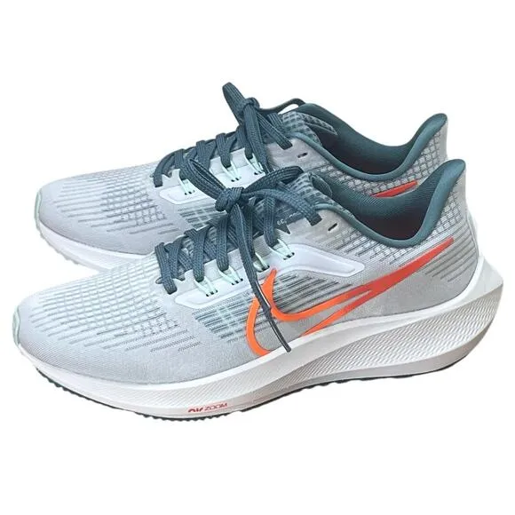 Nike Mens Pegasus 39 Road Running Shoes Size 7 Pure Platinum/Orange New