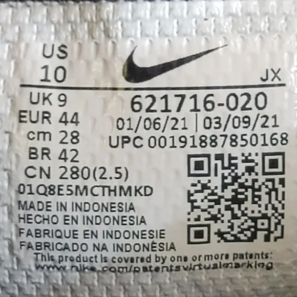 Nike Men's Size 10 Reax 8 Mesh Training shoes.