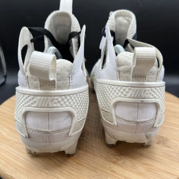 Nike Mens Size 11 Alpha Huarache 9 Elite Mid LAX Cleats FD0088-101  White Shoes